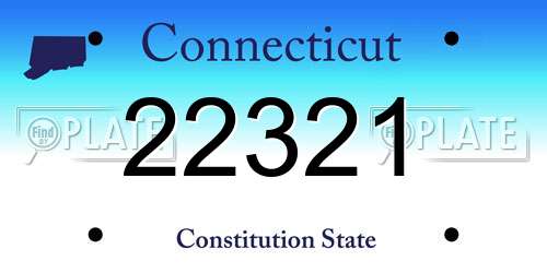 22321 Connecticut License Plate