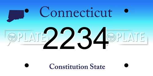 2234 Connecticut License Plate