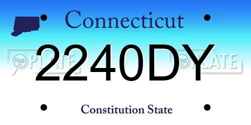 2240DY Connecticut License Plate