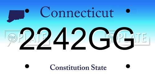 2242GG Connecticut License Plate