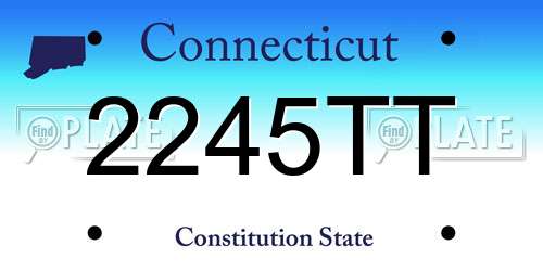 2245TT Connecticut License Plate