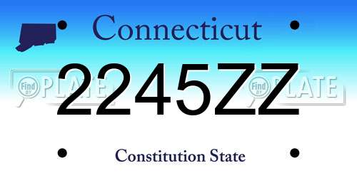 2245ZZ Connecticut License Plate