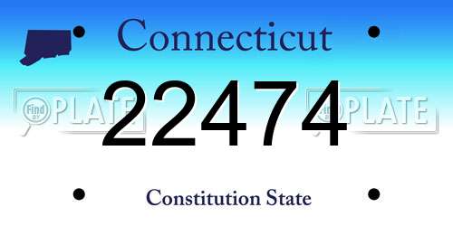 22474 Connecticut License Plate