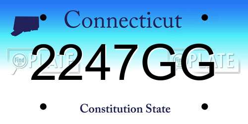 2247GG Connecticut License Plate