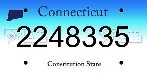 2248335 Connecticut License Plate