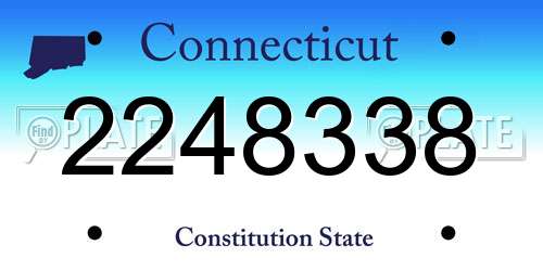 2248338 Connecticut License Plate