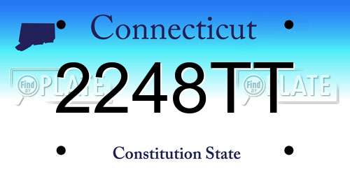 2248TT Connecticut License Plate