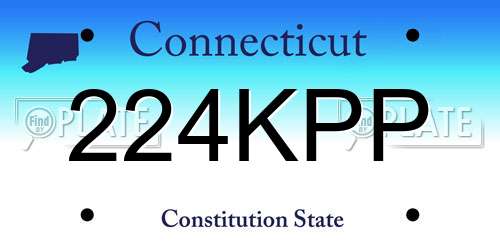 224KPP Connecticut License Plate