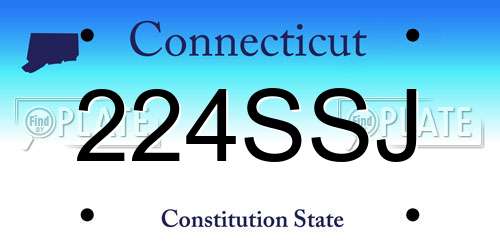 224SSJ Connecticut License Plate