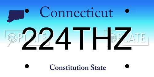 224THZ Connecticut License Plate