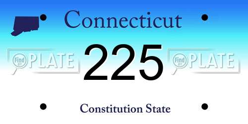 225 Connecticut License Plate