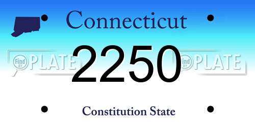 2250 Connecticut License Plate
