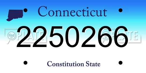 2250266 Connecticut License Plate