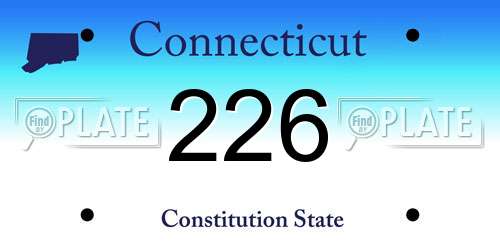 226 Connecticut License Plate