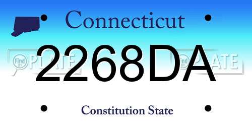 2268DA Connecticut License Plate