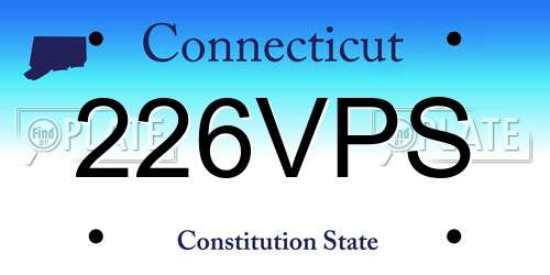 226VPS Connecticut License Plate