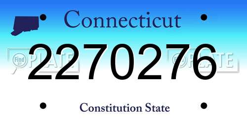 2270276 Connecticut License Plate