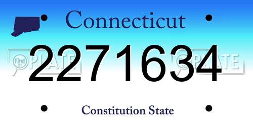 2271634 Connecticut License Plate