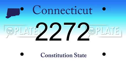 2272 Connecticut License Plate