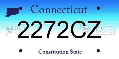 2272CZ Connecticut License Plate