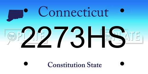 2273HS Connecticut License Plate
