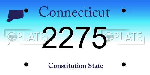 2275 Connecticut License Plate