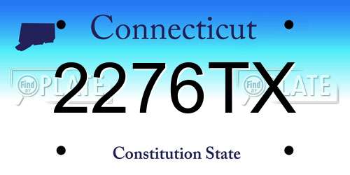 2276TX Connecticut License Plate