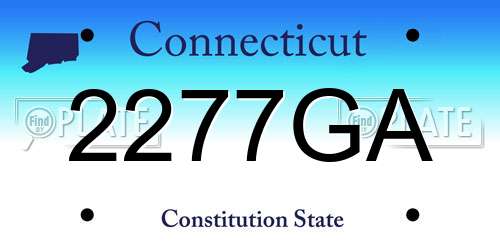 2277GA Connecticut License Plate