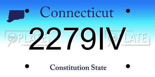 2279IV Connecticut License Plate