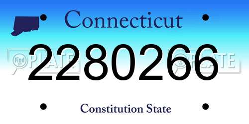 2280266 Connecticut License Plate