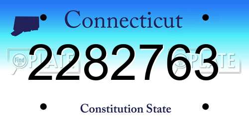 2282763 Connecticut License Plate