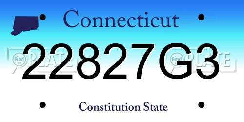 22827G3 Connecticut License Plate