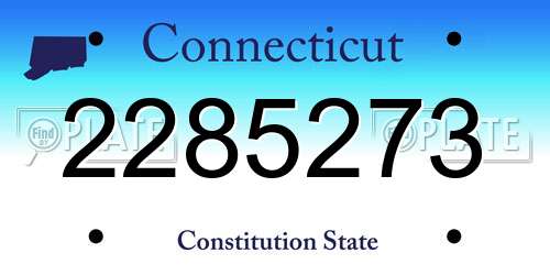 2285273 Connecticut License Plate
