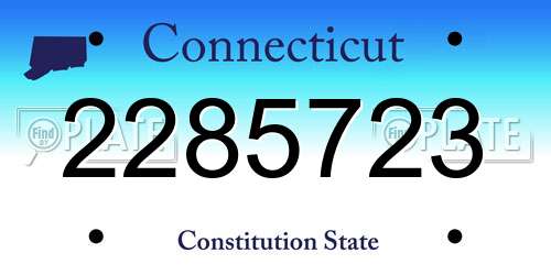2285723 Connecticut License Plate