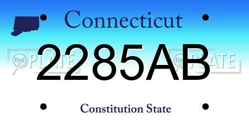 2285AB Connecticut License Plate