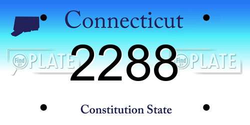 2288 Connecticut License Plate
