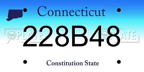228B48 Connecticut License Plate