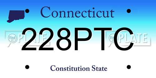 228PTC Connecticut License Plate