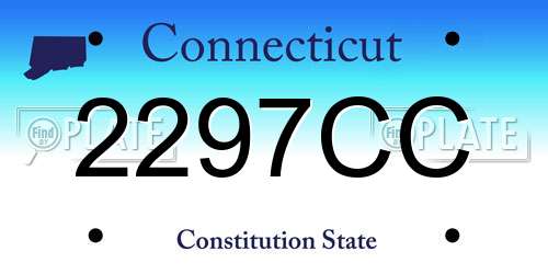 2297CC Connecticut License Plate