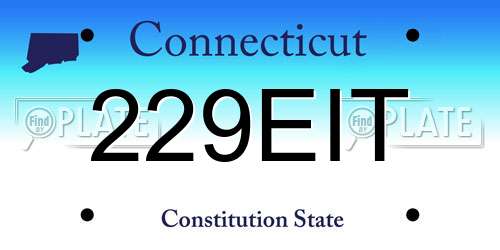 229EIT Connecticut License Plate