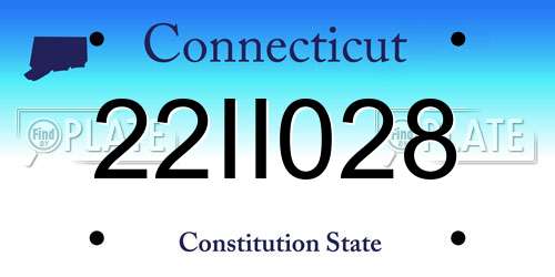 22II028 Connecticut License Plate