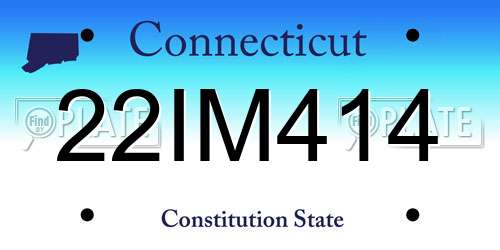 22IM414 Connecticut License Plate