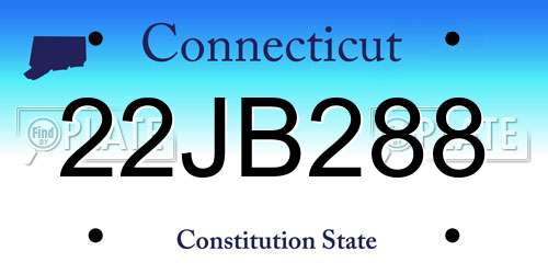 22JB288 Connecticut License Plate