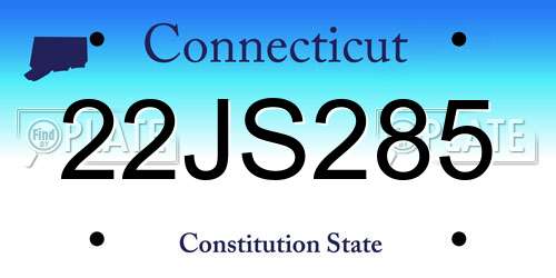 22JS285 Connecticut License Plate