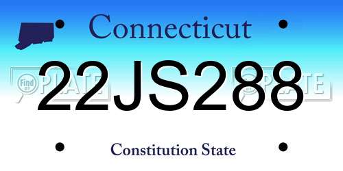 22JS288 Connecticut License Plate