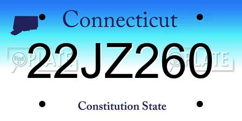 22JZ260 Connecticut License Plate