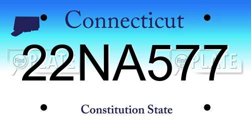 22NA577 Connecticut License Plate