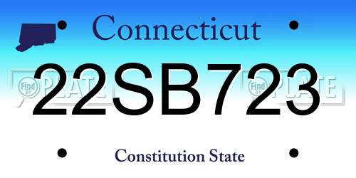 22SB723 Connecticut License Plate