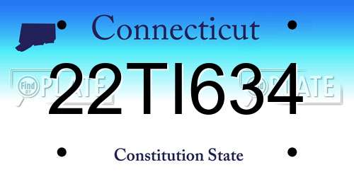 22TI634 Connecticut License Plate