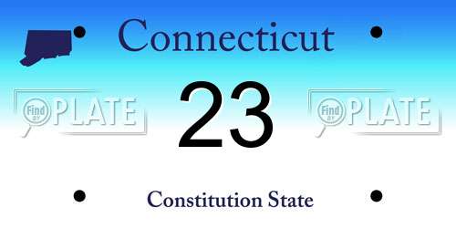 23 Connecticut License Plate